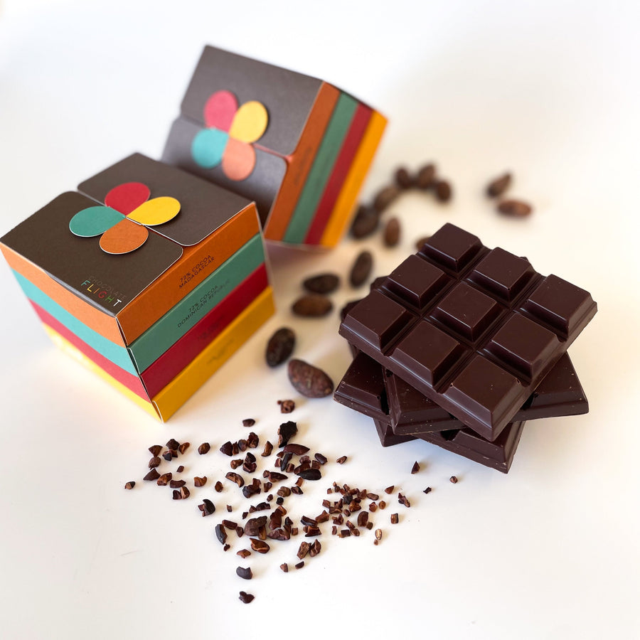 Organic Dark Chocolate | Flight Gift 72% Cocoa | Nibble